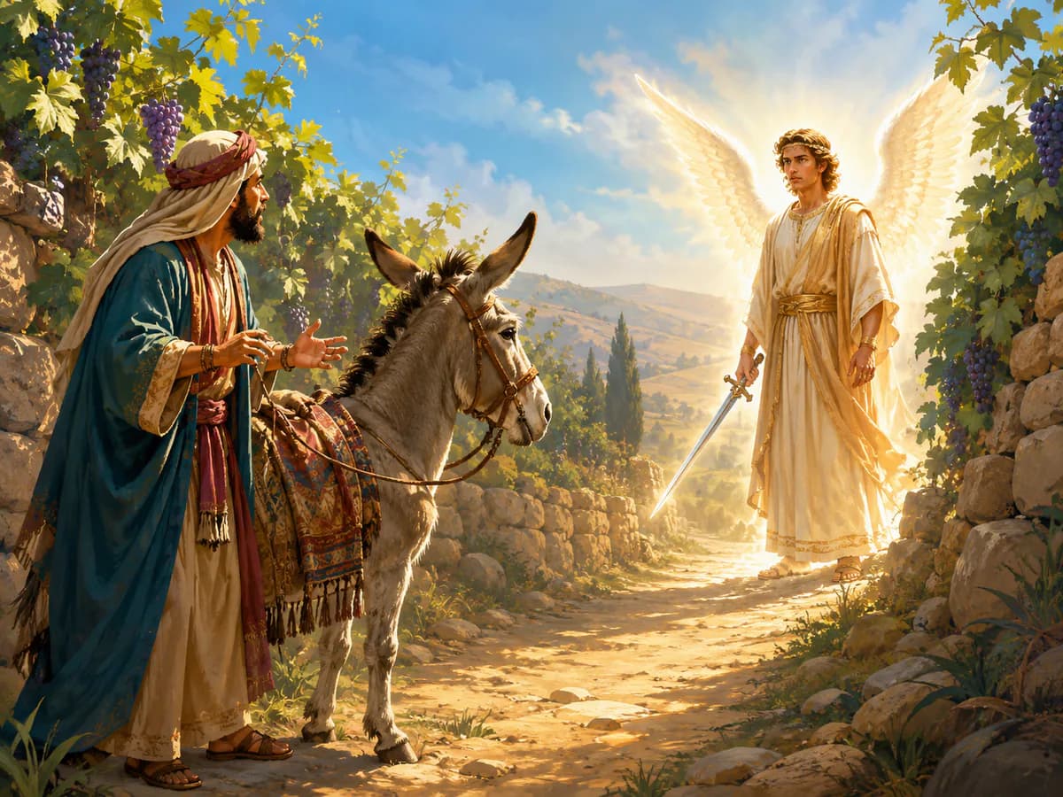 Children's illustration for Balaam and the Donkey